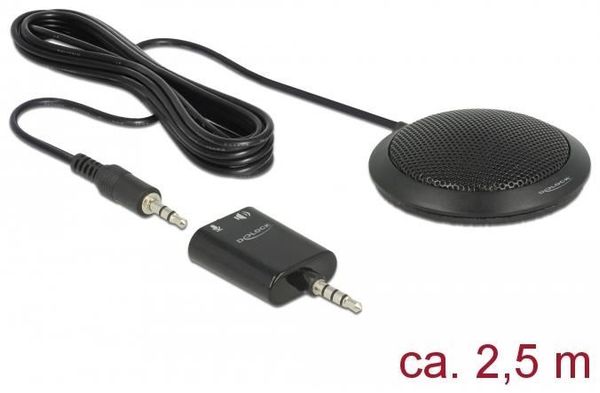 Delock Kondensator Tisch Mikrofon 3,5-mm-Klinke